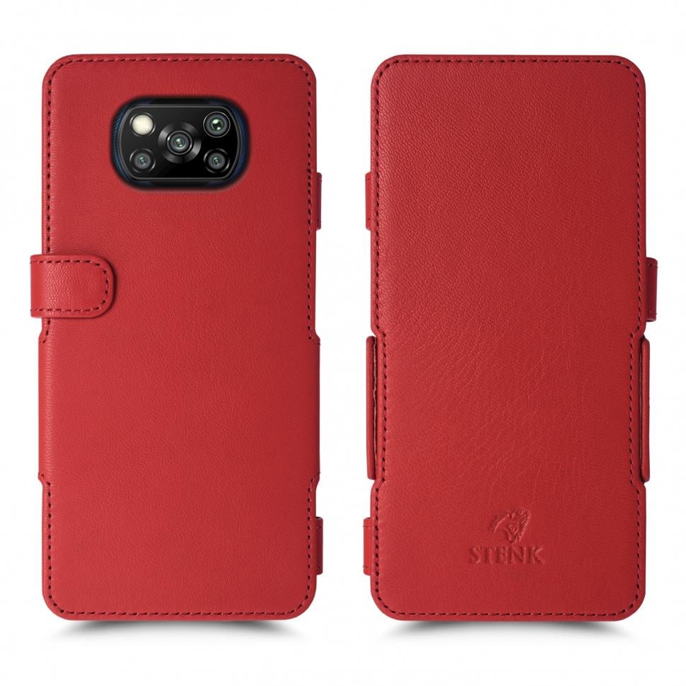 Чехол книжка Stenk Prime для Xiaomi Poco X3 Красный (68101)