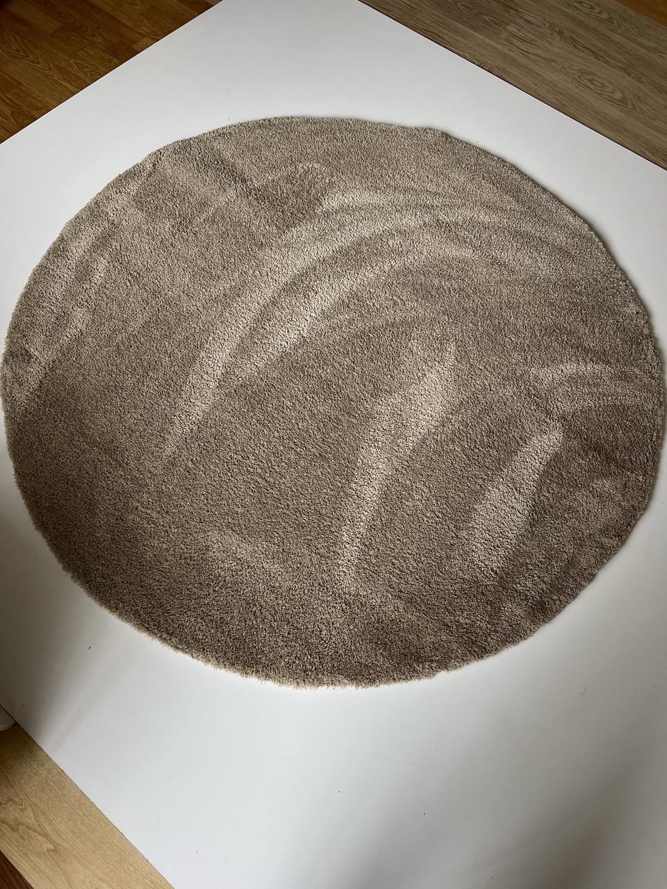 Ковер круглый в высокий мягкий ворс из микрофибры 200х200 см Бежевый (6365P) Ковер круглый в высокий мягкий ворс из микрофибры 200х200 см Бежевый (6365P)