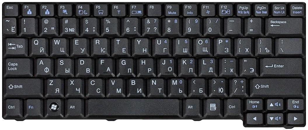 Клавіатура для ноутбука LG E200/E210/E300/E310/ED310 Black