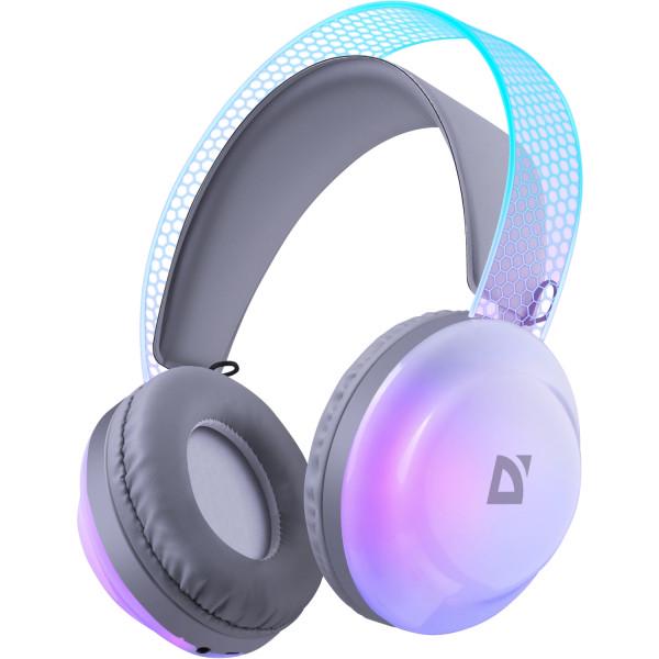 Навушники Defender FreeMotion B651 Bluetooth 3,5 мм/USB-C з та RGB-підсвічуванням White (63651)