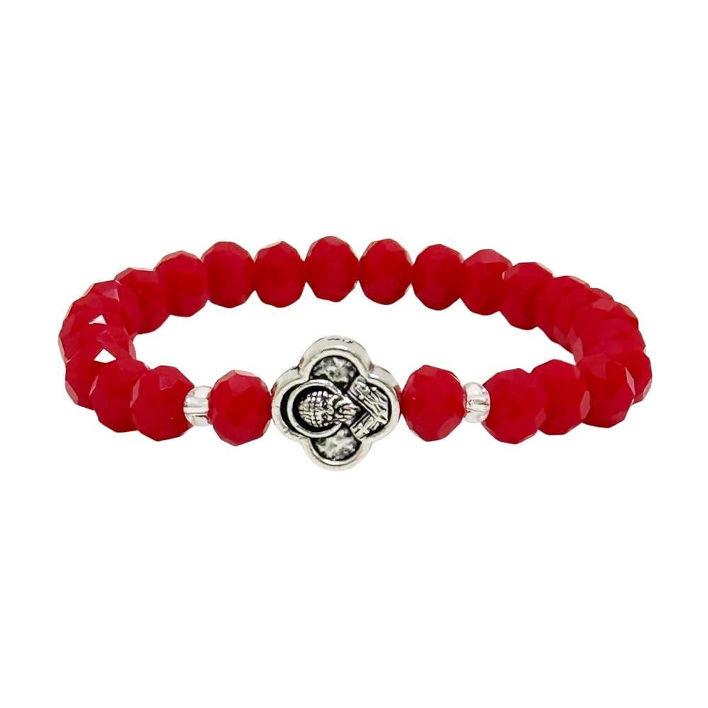 Браслет Святий Спиридон чеське скло червоний (200112525)