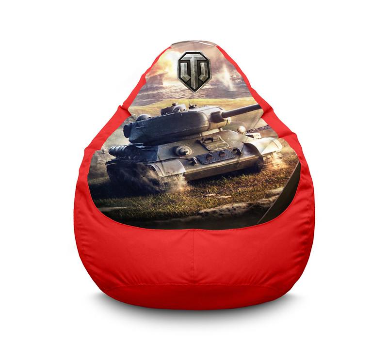 Кресло мешок iPuff World of Tanks Tank and logo Оксфорд XXL 90х125 см Красный Кресло мешок iPuff World of Tanks Tank and logo Оксфорд XXL 90х125 см Красный