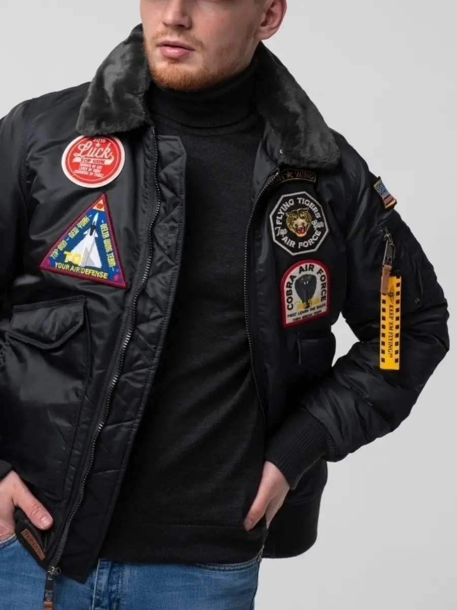 Бомбер Top Gun Eagle CW45 Jacket 5XL Black (TGJ1938B5XL) - фото 8