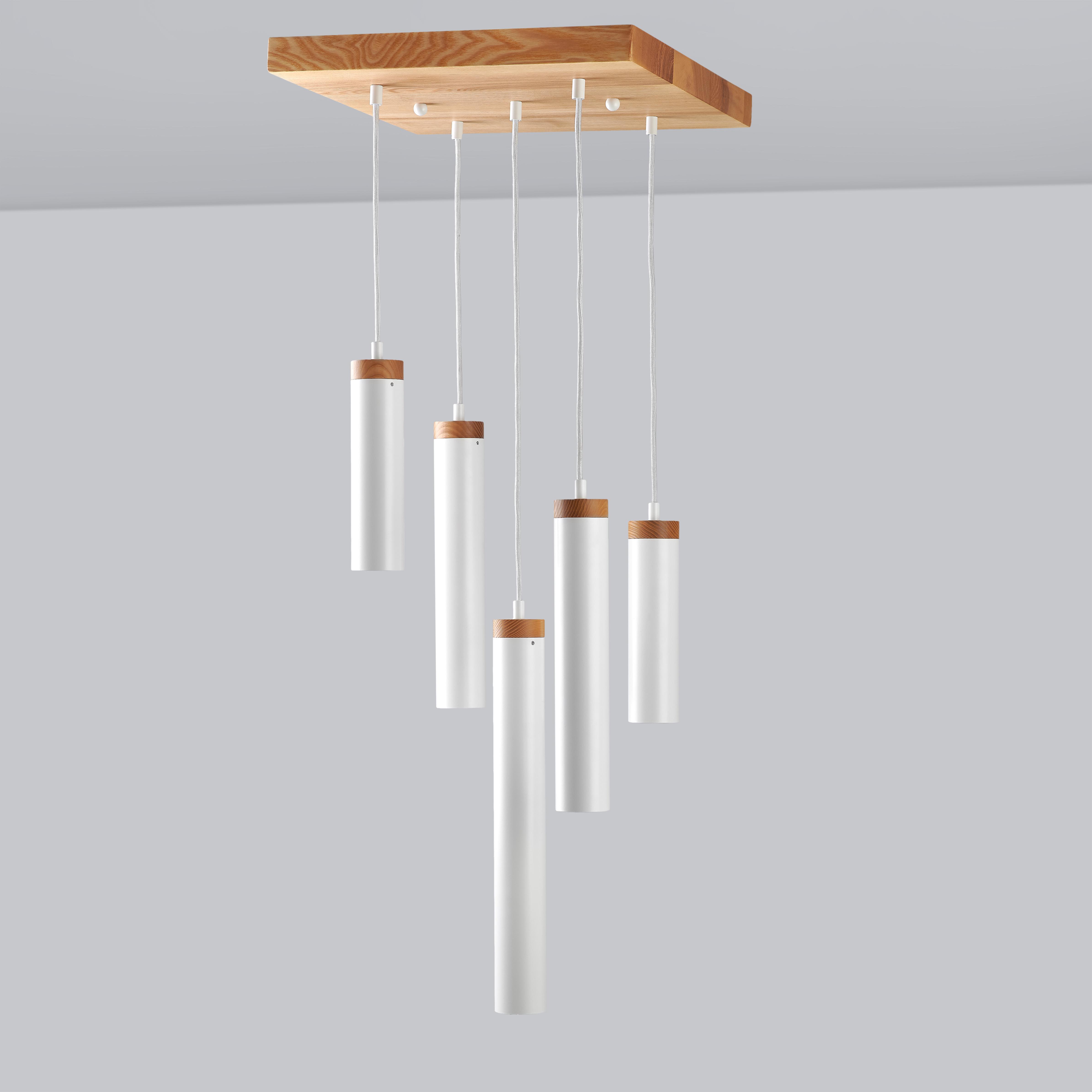 Люстра в стиле лофт для лестничных пролетов Gaff Design Белый (L77) Люстра в стиле лофт для лестничных пролетов Gaff Design Белый (L77)