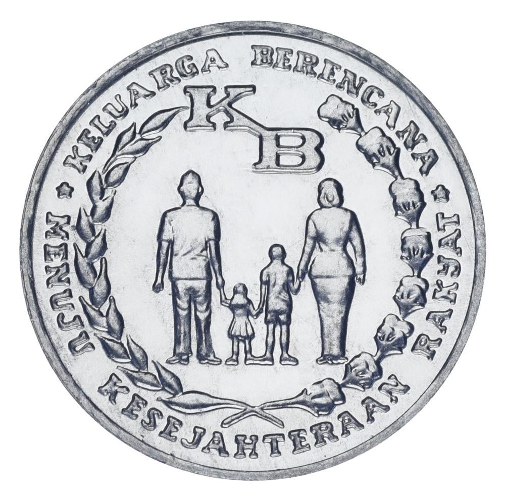 Коллекционная монета Индонезия 5 рупий 1974 UNC ФАО FAO Планирование семьи (34691137)