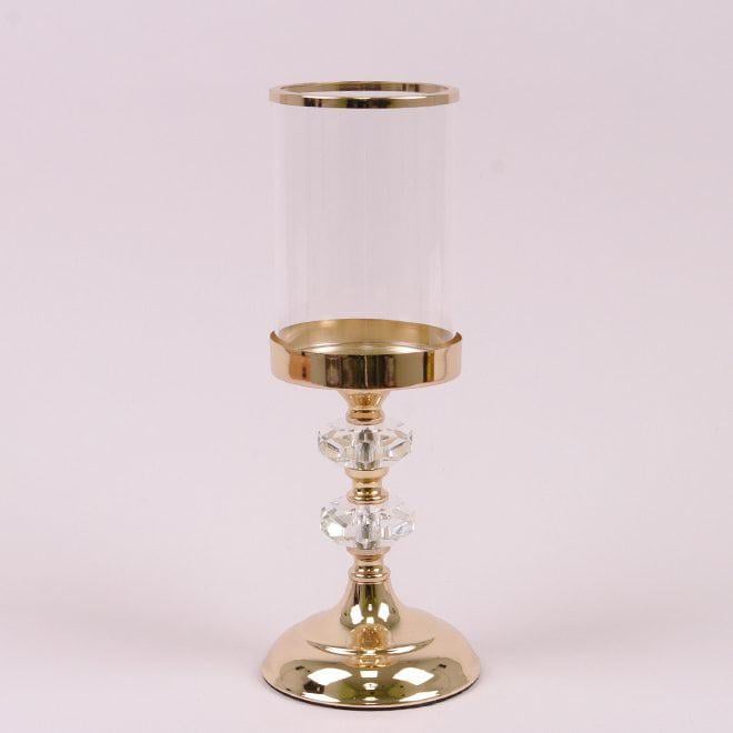 Підсвічник металевий Flora 33 см Золотий (36724)