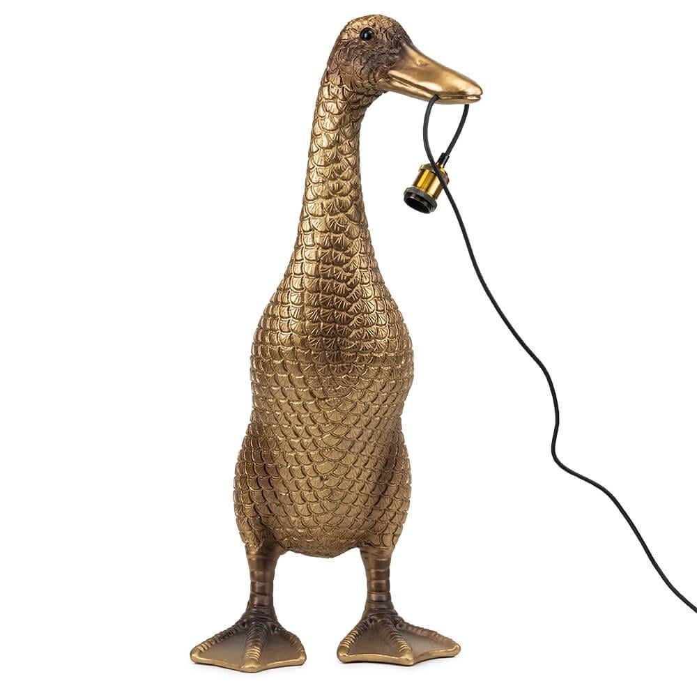 Статуэтка лампа Lefard Золотой гусь 90 см Бронзовый (2014-004)