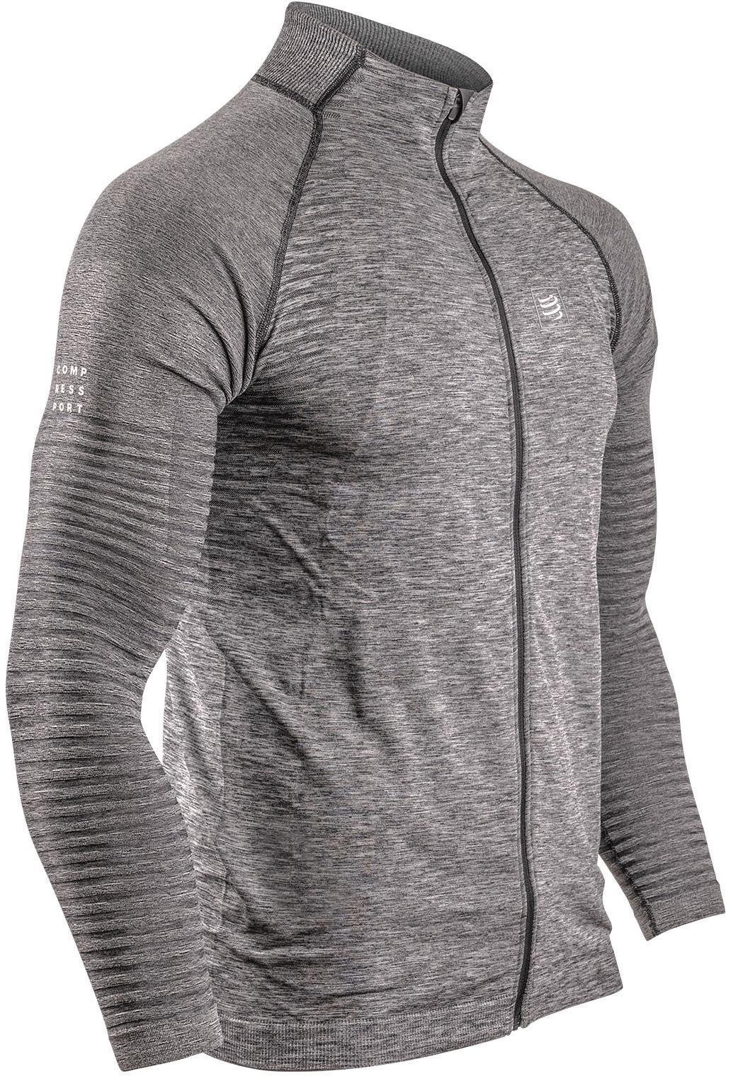 Свитшот с застежкой-молнией Compressport Seamless Zip Sweatshirt S Grey Melange (b85cd6d9)
