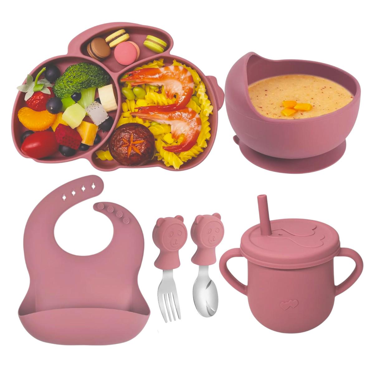 Набор посуды для кормления Tableware Set Зайчик детский силиконовый 6 предметов (MA-4907) - фото 1 Набор посуды для кормления Tableware Set Зайчик детский силиконовый 6 предметов (MA-4907) - фото 1