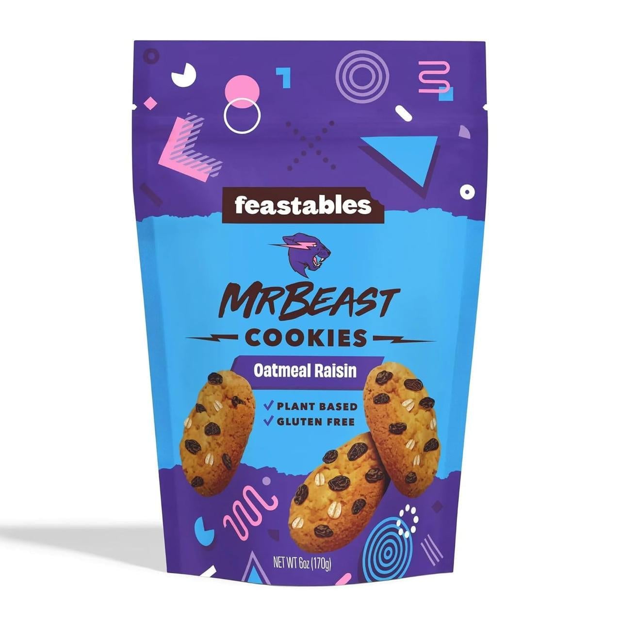 Печиво Feastables MrBeast Cinnamon Oatmeal Raisin Cookies 170 г (2123330720)