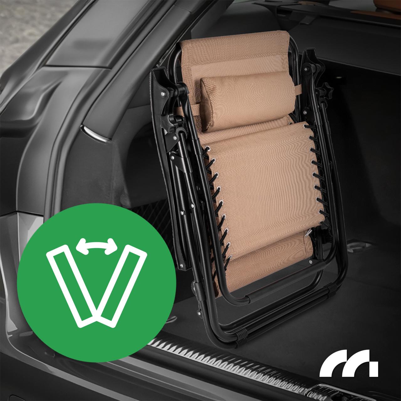 Шезлонг Maltec Sunwaal Paradise ZeroGravity 150 кг Бежевий (MLS_112656) - фото 5