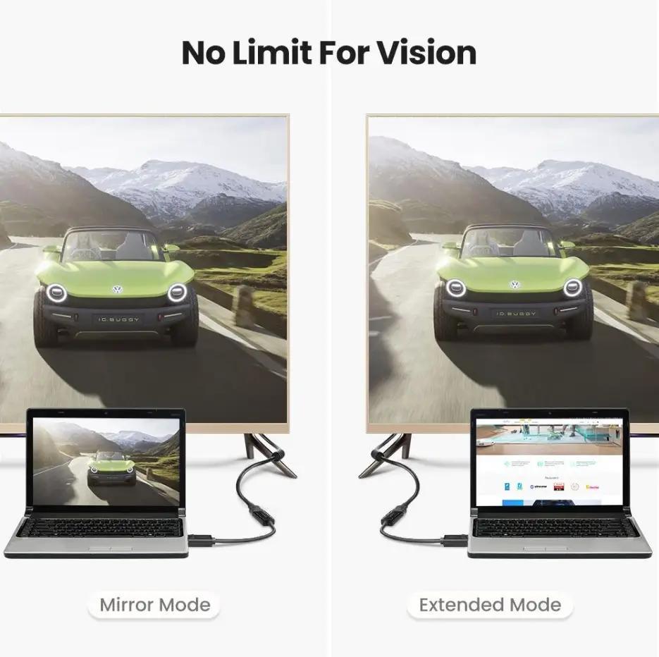 Конвертер UGREEN DisplayPort to HDMI 4K 60Hz 25 см Black (40363) - фото 3 Конвертер UGREEN DisplayPort to HDMI 4K 60Hz 25 см Black (40363) - фото 3