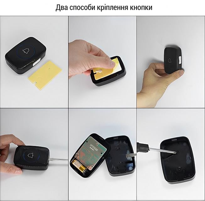 Дверной звонок беспроводной Kayfovo DB-350M водонепроницаемый до 350 м (28591) - фото 4