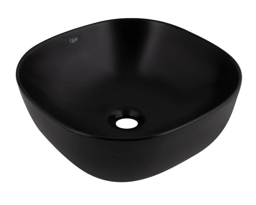 Раковина Qtap Kolibri 400x400x140 мм без донного клапана Matt Black (QT10112144MBMBN)