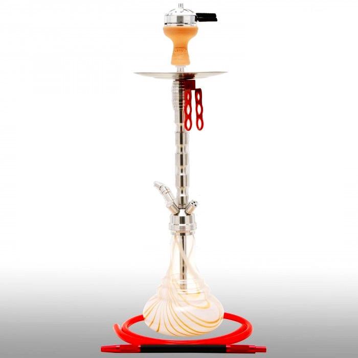 Кальян AMY Deluxe SS 02 Plus Style steel на 1 персону 78 см Червоний (641105203)