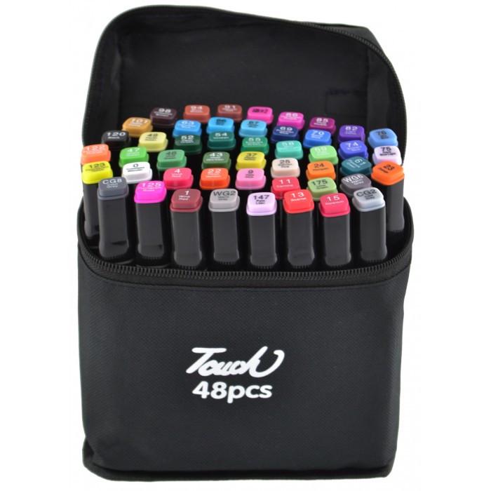 Набор двусторонних маркеров для скетчинга Touch Qiuci 48 шт. (1526594272)