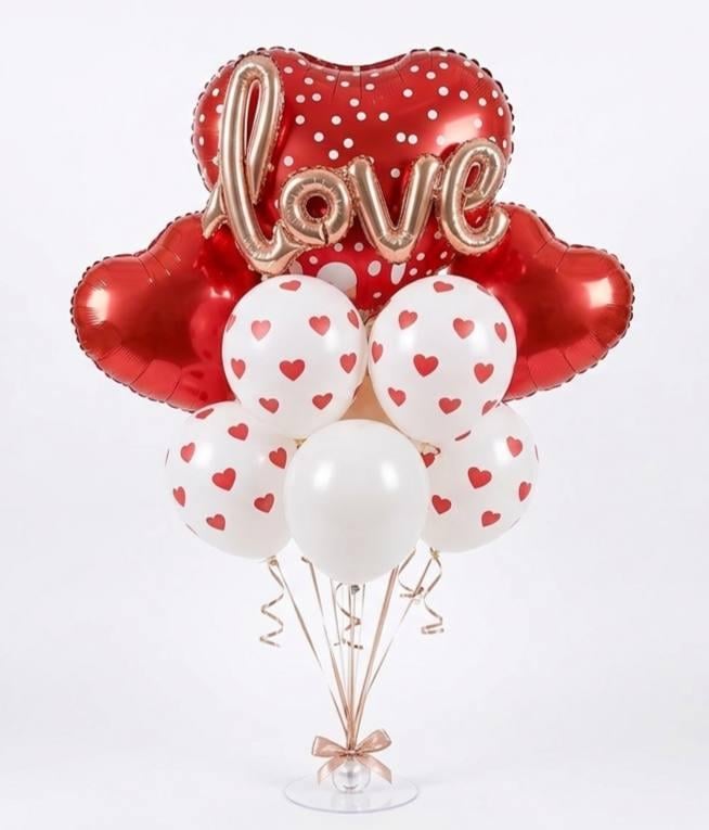 Набор надувных шаров фольгированных Love 6 шт. Разноцветный (3005703674)