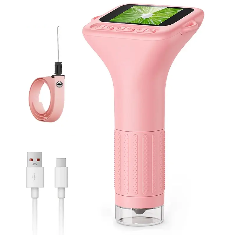 Микроскоп детский цифровой SKYBASIC с IPS экраном 1000x портативный мини-микроскоп камера Розовый (2768947229)