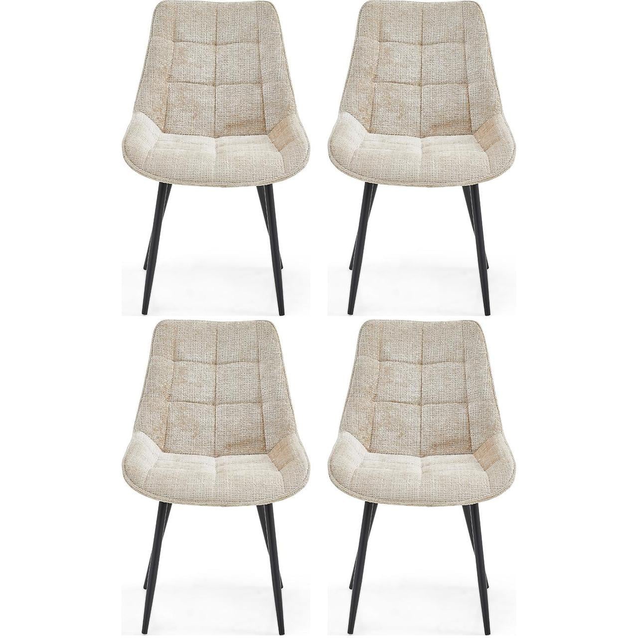 Комплект из 4-х обеденных стульев Brim Powder dawn charm black base (13846)