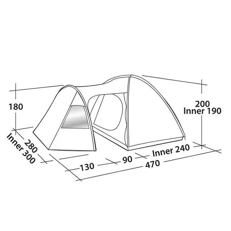 Палатка пятиместная Easy Camp Eclipse 500 Rustic Green (120387) - фото 2