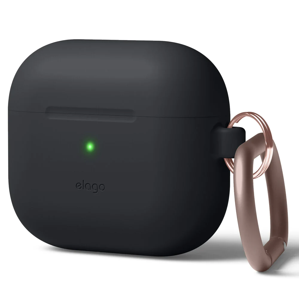 Чохол для навушників з карабіном Elago Hang Silicone Case for Airpods 3rd Gen, Black (EAP3HG-HANG-BK)