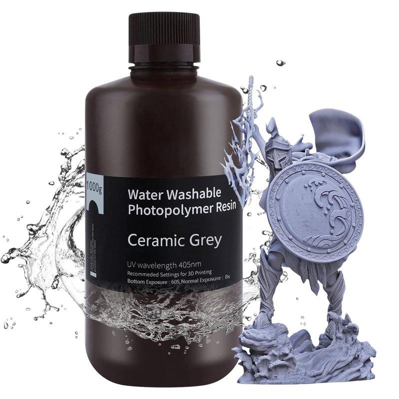 Смола фотополимерная ELEGOO для 3D-принтера водосмывающая 1 кг Ceramic Grey - фото 6