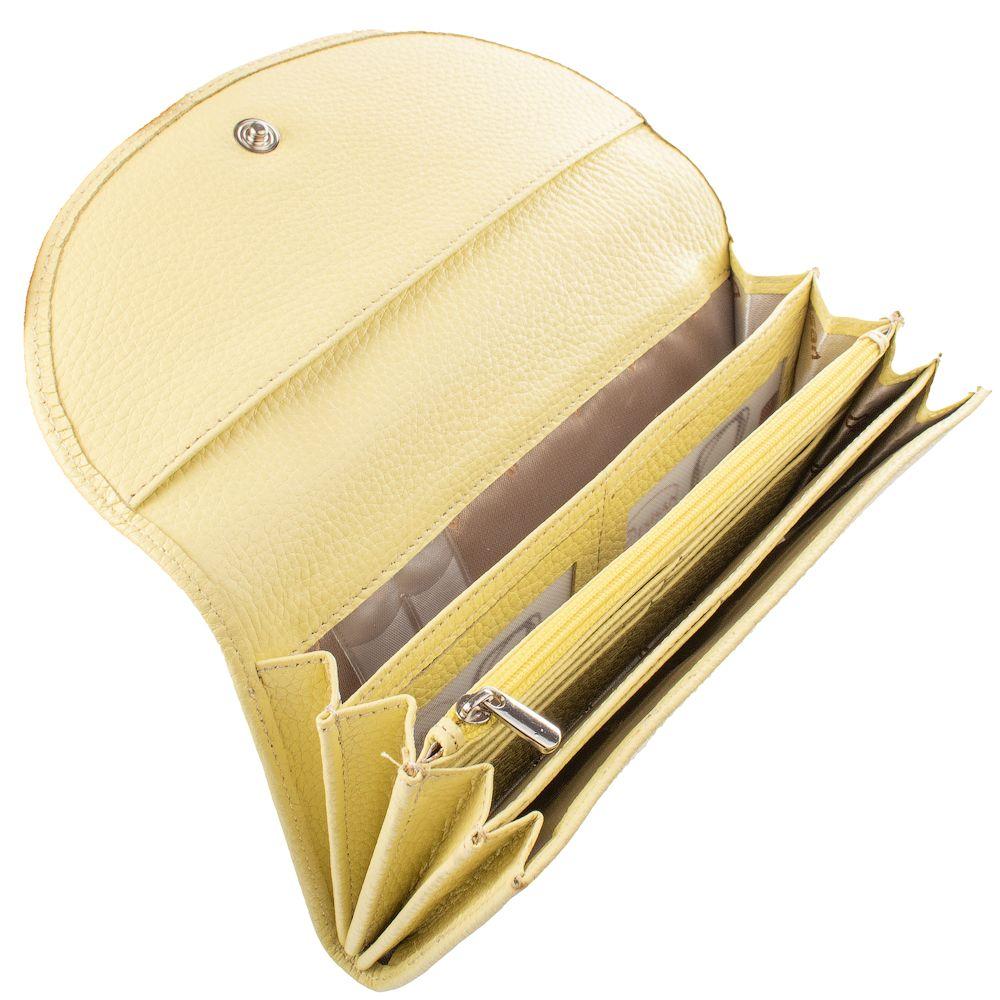 Гаманець жіночий шкіряний DESISAN 1247 Світло-жовтий - фото 4