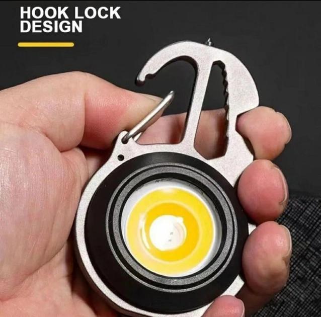 Ліхтар з карабіном W5137 з Type-C 7 режимів освітлення та набір викруток Сірий (2022637678635) - фото 3 Ліхтар з карабіном W5137 з Type-C 7 режимів освітлення та набір викруток Сірий (2022637678635) - фото 3