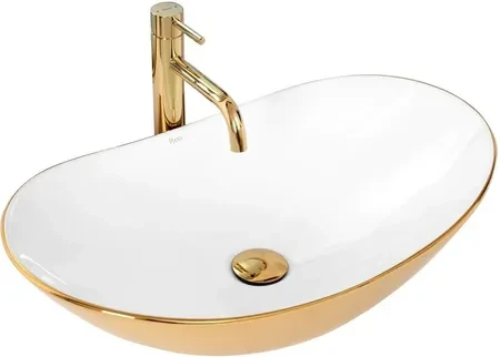 Умивальник Rea Royal White Gold (ReaU7808) - фото 1 Умивальник Rea Royal White Gold (ReaU7808) - фото 1