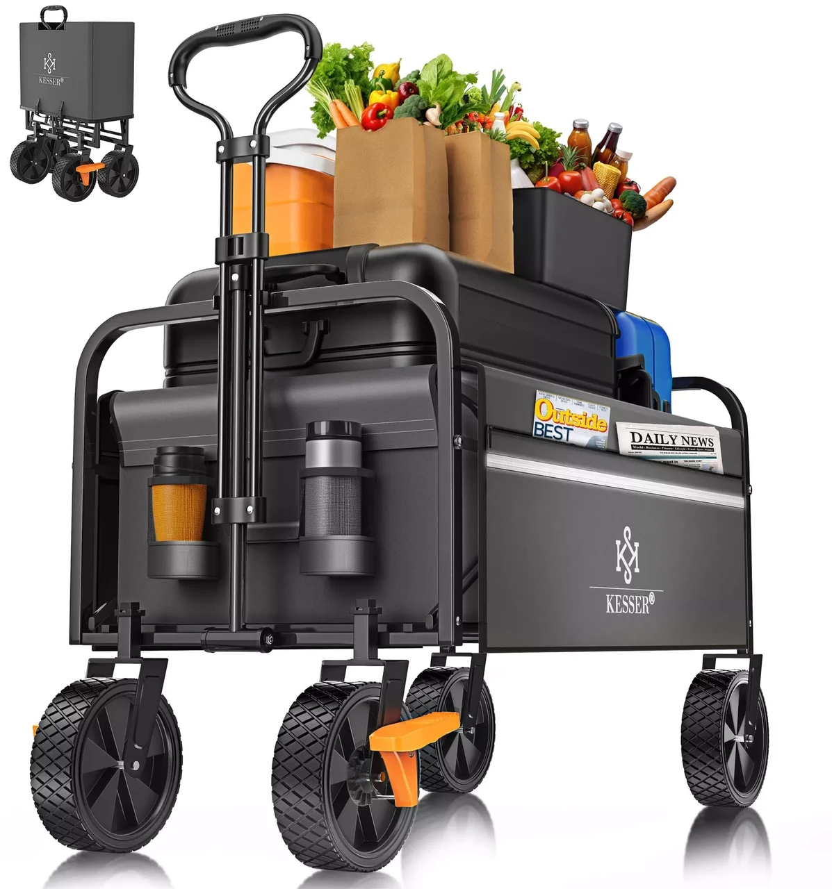 Тачка садово-строительная KESSER Oxford 600D 80 кг 90х52х102 см (4255598323062) - фото 10 Тачка садово-строительная KESSER Oxford 600D 80 кг 90х52х102 см (4255598323062) - фото 10