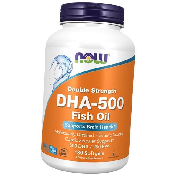 Омега 3 Now Foods DHA-500 докозагексаєнова кислота 180 гел. капс. (67128003)