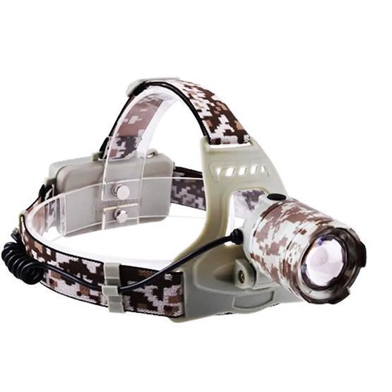 Фонарь налобный аккумуляторный Military 2130-T6 ЗУ microUSB 2x18650