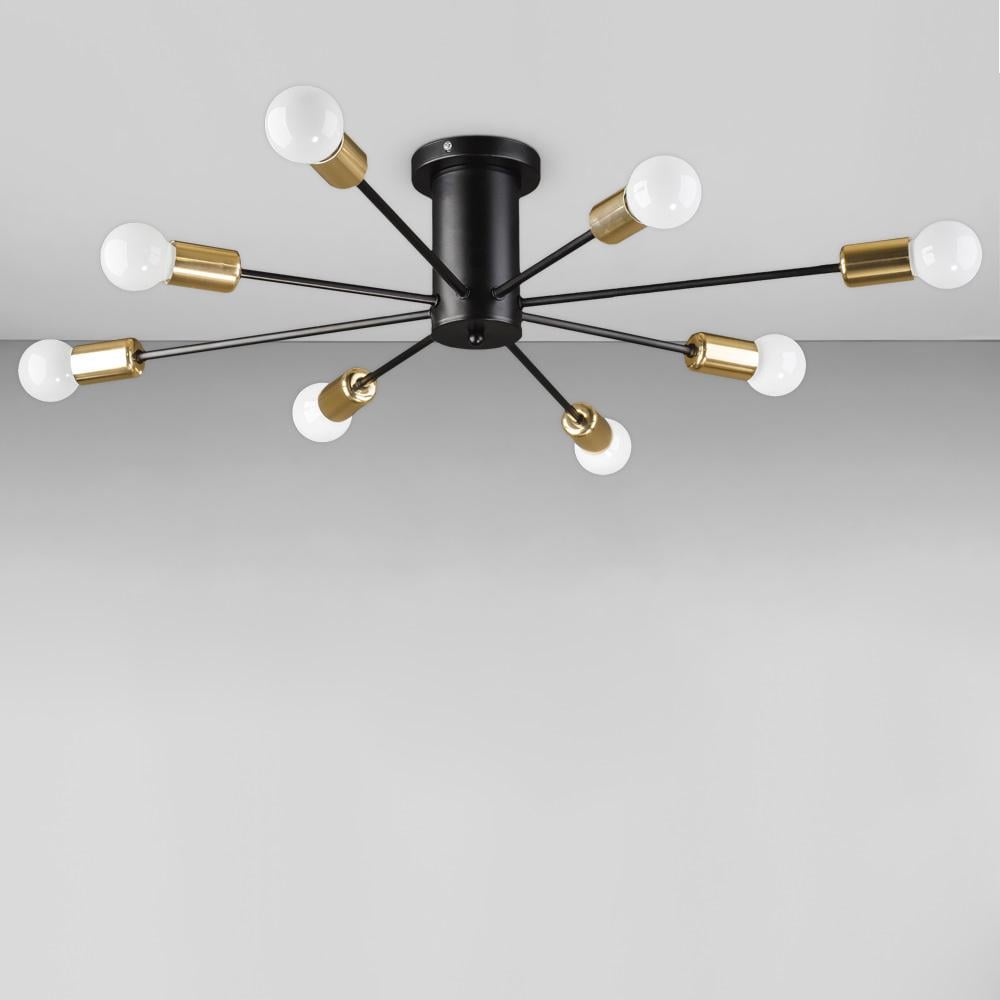 Люстра потолочная Light House DL-18753/8 Черный/Золотой