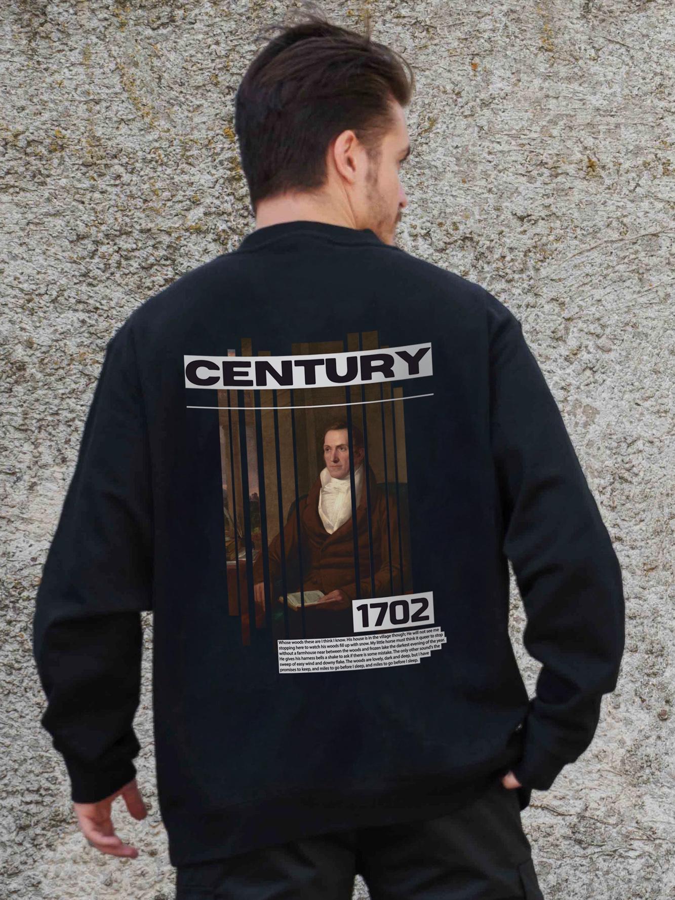 Світшот оверсайз з принтом Without Century L/XL Black (L/XL8055586)