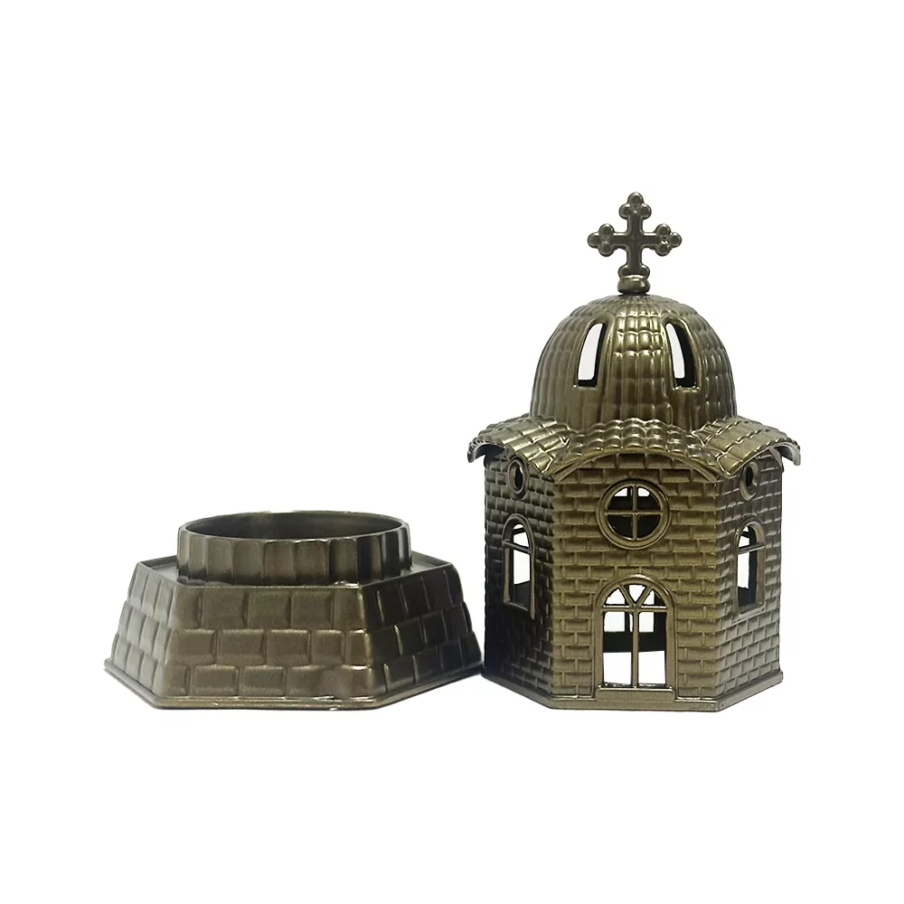 Лампада металлическая Греция без стакана 16 см Оливковый (ФР-00011849) - фото 1