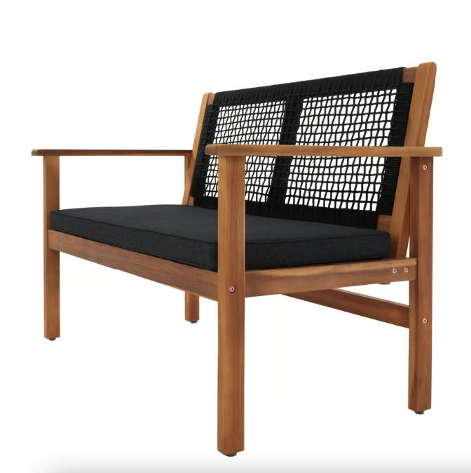 Садовая скамейка Di Volio Teracina со спинкой Черный (4936) - фото 5 Садовая скамейка Di Volio Teracina со спинкой Черный (4936) - фото 5