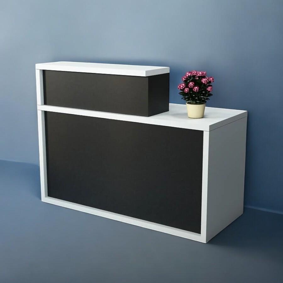 Стойка-ресепшн/4 Tobi Sho правосторонняя для офиса/салона с подсветкой 1600х600х1050 мм Белый/Черный (6867976) - фото 3 Стойка-ресепшн/4 Tobi Sho правосторонняя для офиса/салона с подсветкой 1600х600х1050 мм Белый/Черный (6867976) - фото 3