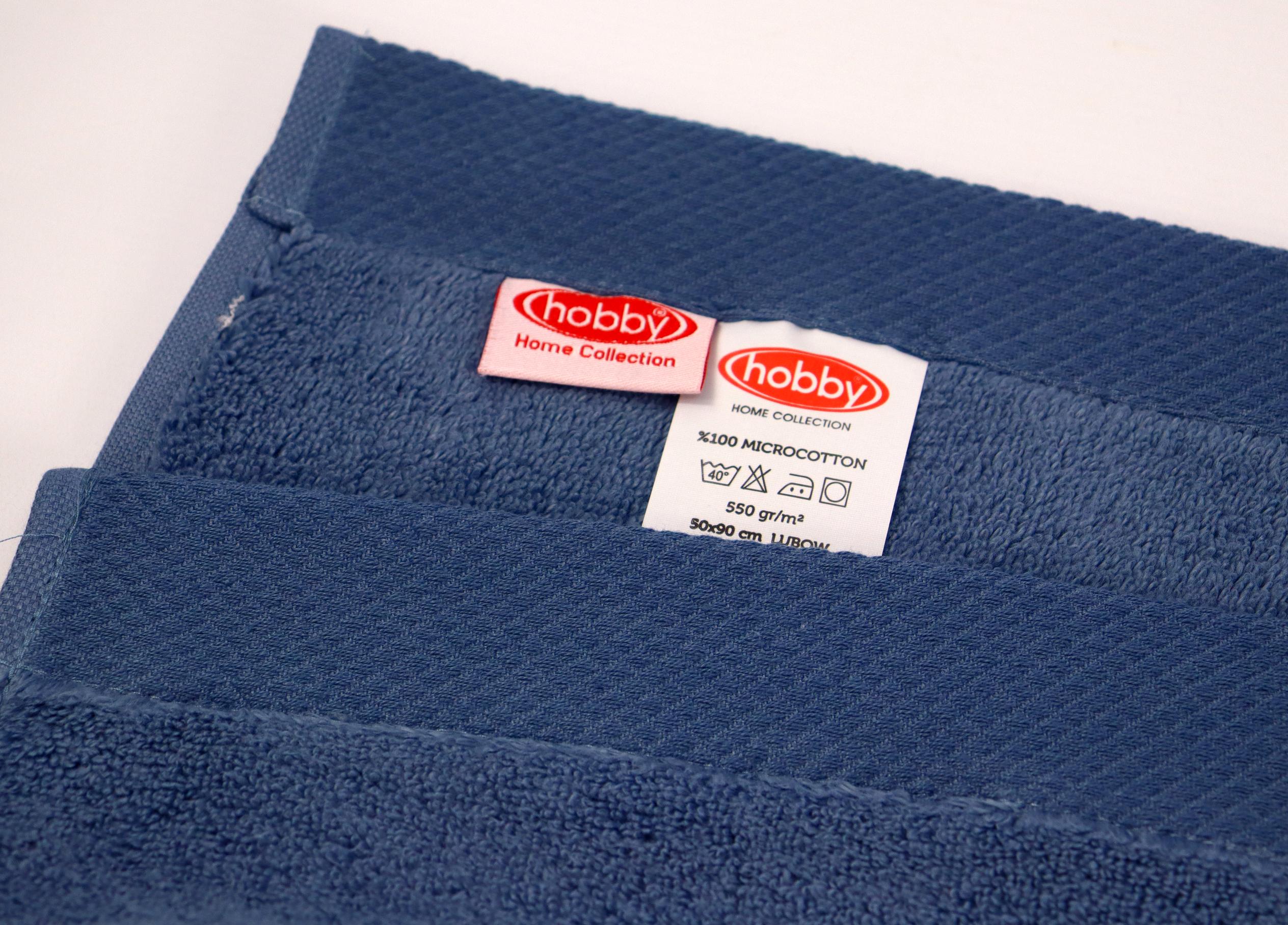 Рушник Lubow Microcotton 50х90 см 550 г/м2 Синій - фото 6 Рушник Lubow Microcotton 50х90 см 550 г/м2 Синій - фото 6