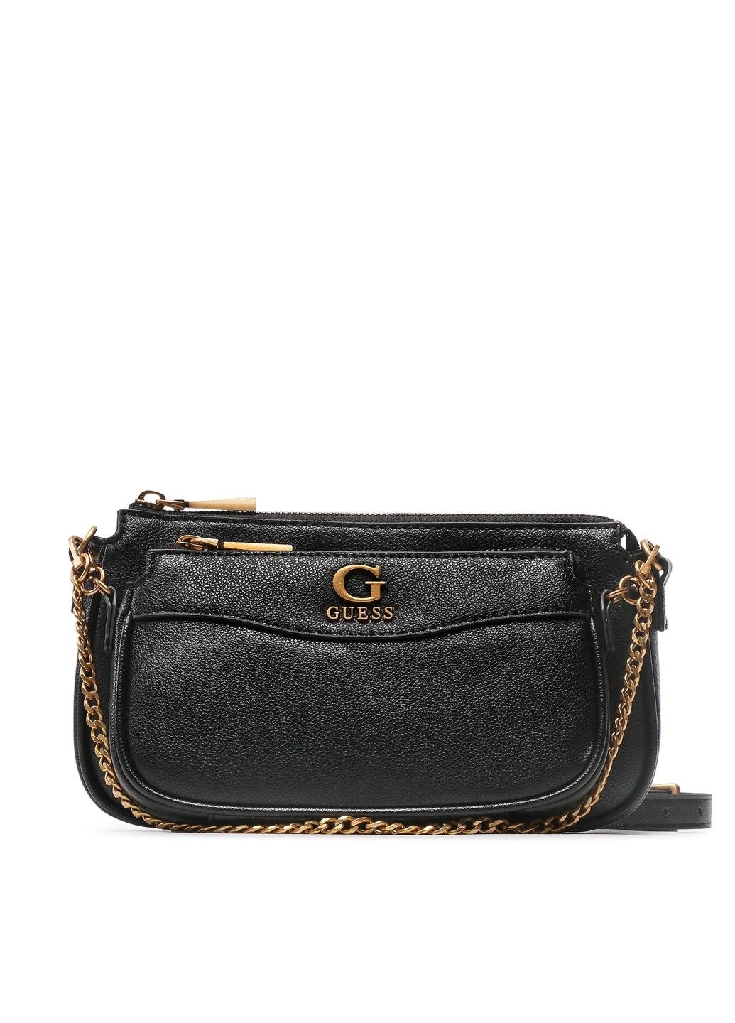 Сумка крос боді жіноча з еко шкіри Guess NELL DOUBLE POUCH CROSSBODY HWVB8678700-BLA Чорний