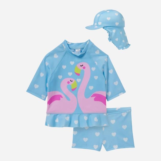 Купальник C&A с сердечками 74 см Голубой (768003)