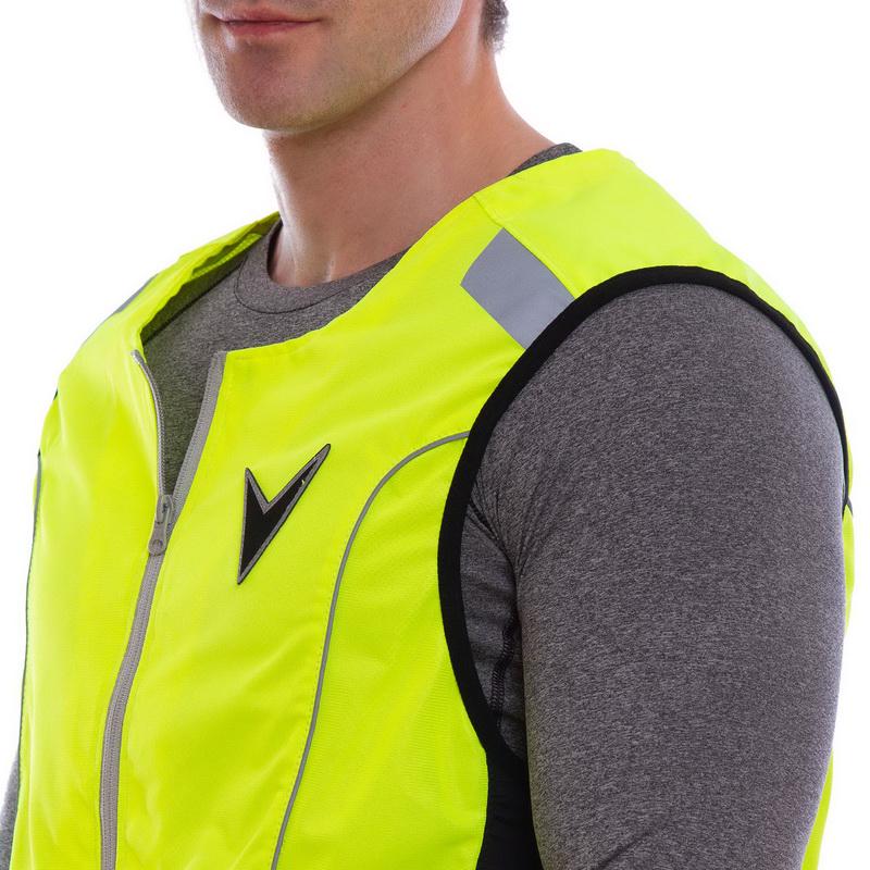 Жилет світловідбивний NERVE MS-1222 XL-2XL Чорно-салатовий (NA002927) - фото 4