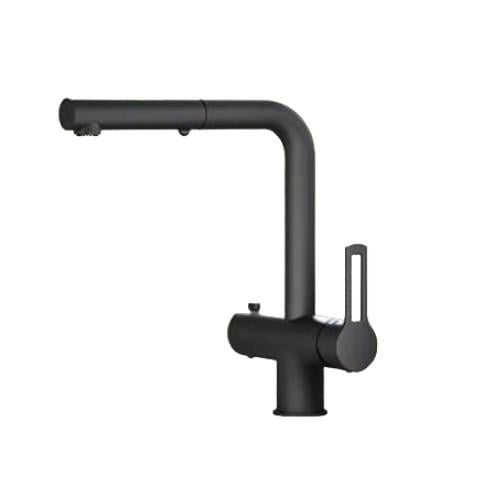 Смеситель для кухни Paffoni Ringo с выдвижной лейкой и изливом для фильтрованной воды Черный (RIN295NO-MET)