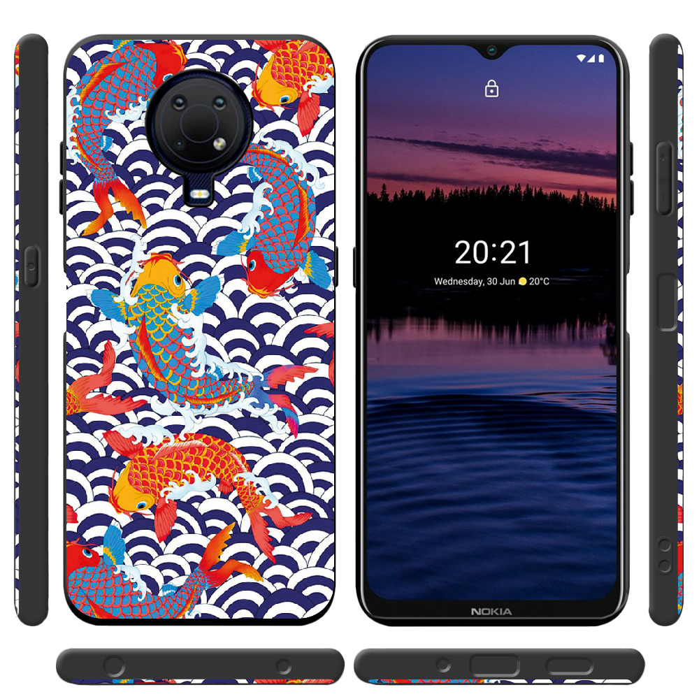 Чохол BoxFace Nokia G20 Koi Fish Чорний силікон (42373-up2477-42880) - фото 2