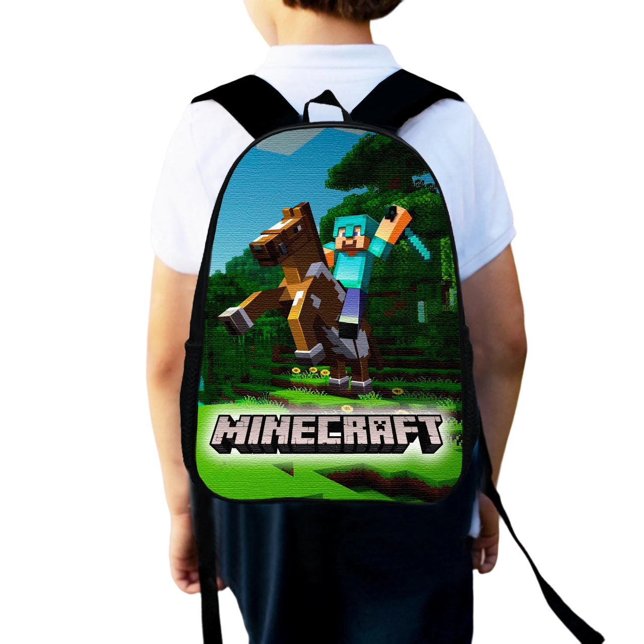 Рюкзак детский городской Minecraft для мальчика 34х27 см (0005) Рюкзак детский городской Minecraft для мальчика 34х27 см (0005)