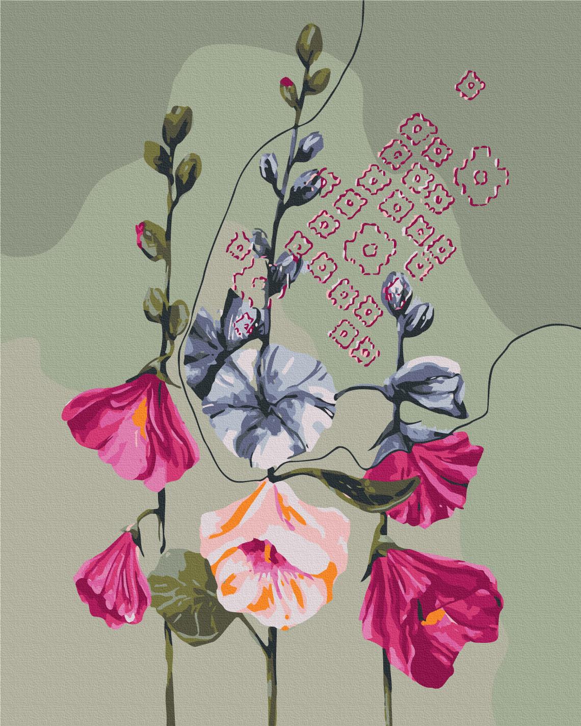 Картина по номерам Brushme Мальвы расцвели 40x50 см (BS54457) Картина по номерам Brushme Мальвы расцвели 40x50 см (BS54457)