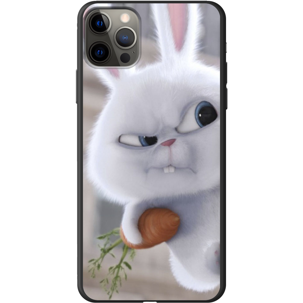 Чехол Boxface iPhone 12 Pro Rabbit Snowball Черный силикон (41086-up1116-41089)