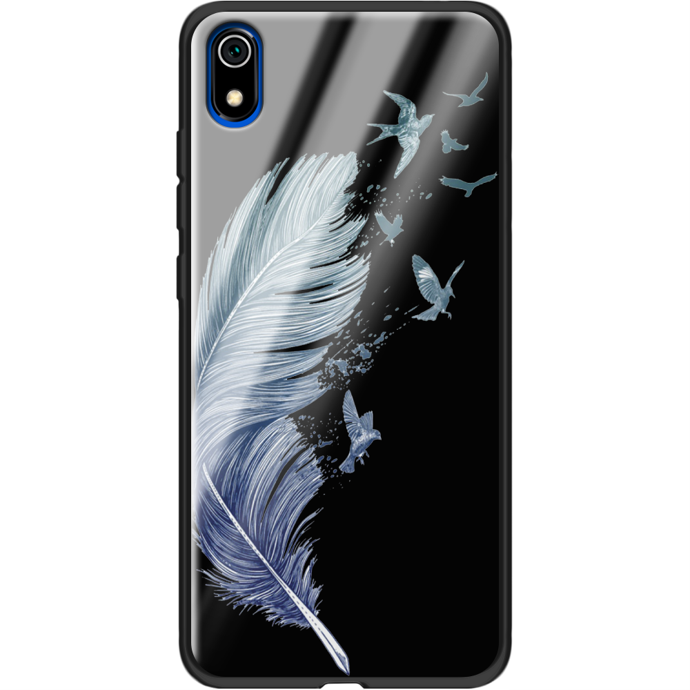 Чохол Boxface Xiaomi Redmi 7A Feather Чорний силікон зі склом (37400-cc38-37746)