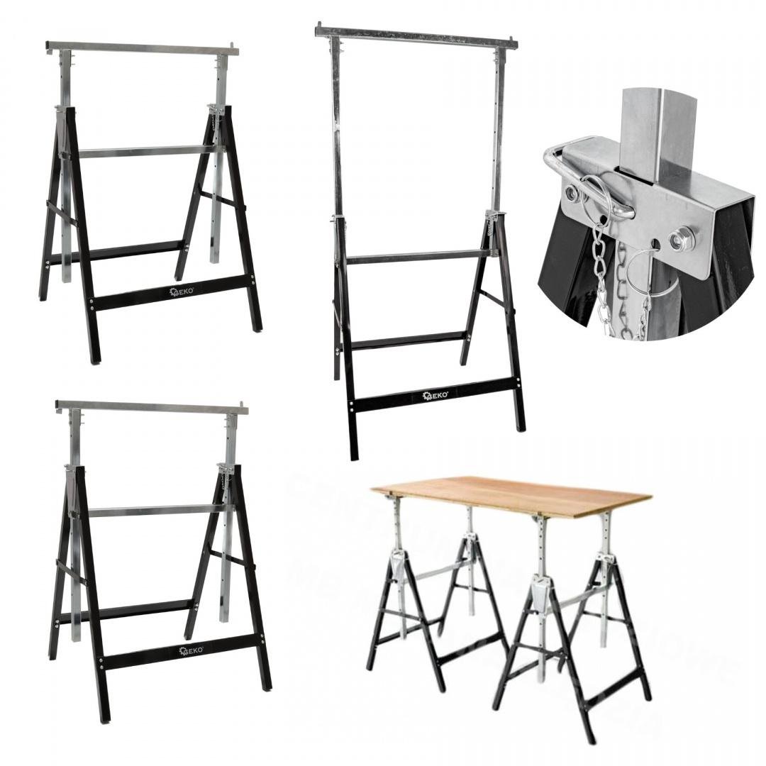 Стойка Geko G10873 телескопическая регулируемая 2 шт. - фото 3 Стойка Geko G10873 телескопическая регулируемая 2 шт. - фото 3