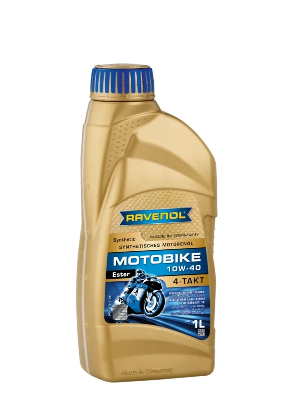 Масло для мотоцикла 4T RAVENOL Motobike Ester 10W-40 синтетика 1 л (1172112-001)