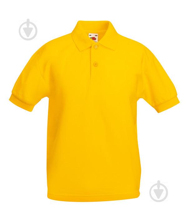Поло Fruit of the Loom 65/35 164 см Желтый (063417034164)